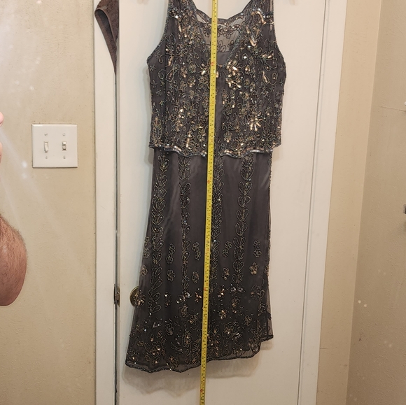 Pisarro Nights Dresses Party Dress Heavy Gown Glimmery Straps